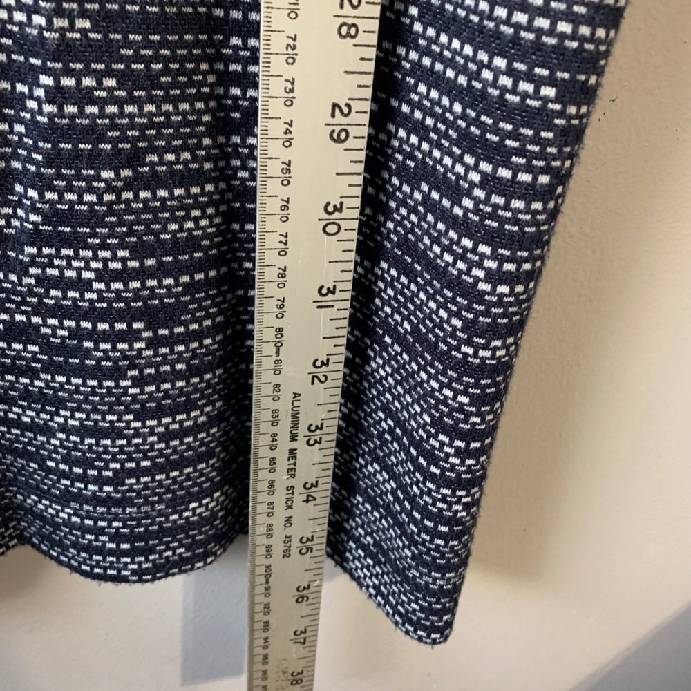 Ann Taylor Sheath Dress Career Work Wear Sleeveless Navy Blue White Size 6 - Picture 8 of 10